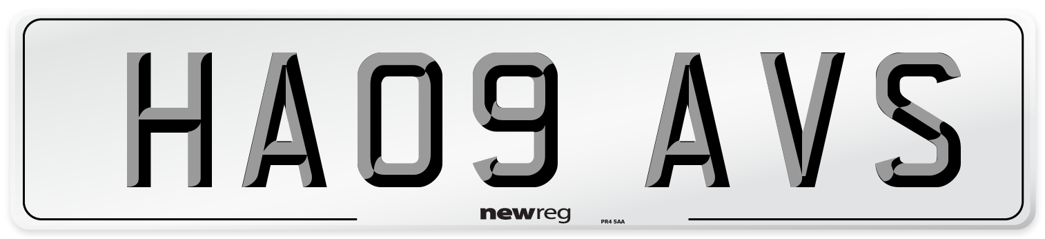 HA09 AVS Number Plate from New Reg